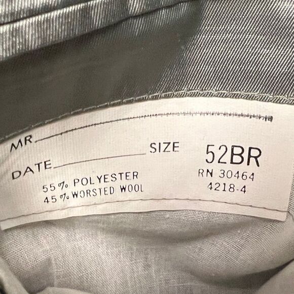 Stafford Mens Two Button Suit Jacket Black Single-Breasted Notch Lapel Lined 52 - Picture 9 of 12